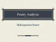 Poetry Analysis PowerPoint PPT Presentation