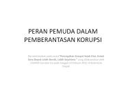 PERAN PEMUDA DALAM PEMBERANTASAN KORUPSI