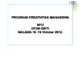 Program Kreativitas  Mahasiswa  Pengabdian Masyarakat  (PKMM) PowerPoint PPT Presentation