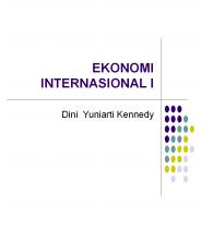 EKONOMI INTERNASIONAL I