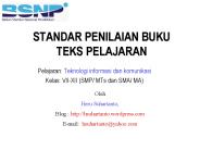 STANDAR PENILAIAN BUKU TEKS PELAJARAN