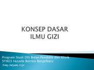 KONSEP DASAR ILMU GIZI