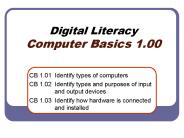 Digital Literacy Computer Basics 1.00