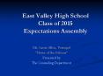 East Valley High School Class of 2015 Expectations Assembly PowerPoint PPT Presentation