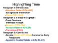Highlighting Time PowerPoint PPT Presentation