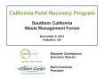 California Paint Recovery Program PowerPoint PPT Presentation