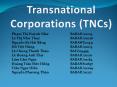 Transnational Corporations (TNCs) PowerPoint PPT Presentation