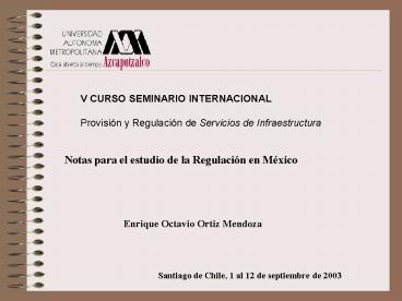 V CURSO SEMINARIO INTERNACIONAL