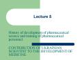 History of development of pharmaceutical science and training of pharmaceutical personnel. PowerPoint PPT Presentation