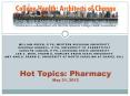 Hot Topics: Pharmacy May 31, 2012 PowerPoint PPT Presentation
