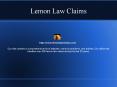 Lemon Law PowerPoint PPT Presentation