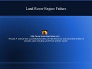 Land Rover Engine Failure