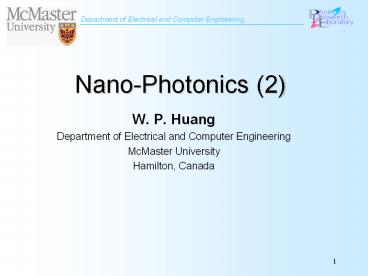 Nano-Photonics (2)