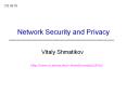 Vitaly Shmatikov PowerPoint PPT Presentation
