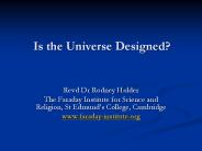 Is the Universe Designed?