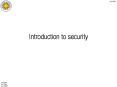 Introduction to security PowerPoint PPT Presentation