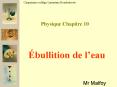 Physique Chapitre 10 PowerPoint PPT Presentation