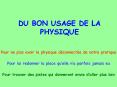 DU BON USAGE DE LA PHYSIQUE PowerPoint PPT Presentation