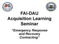 FAI-DAU Acquisition Learning Seminar PowerPoint PPT Presentation