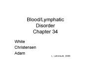 Blood/Lymphatic Disorder Chapter 34