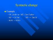 Syntactic change