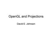 OpenGL and Projections