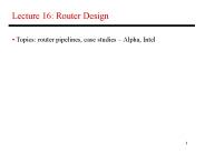 Lecture 16: Router Design