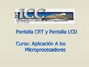 Pantalla CRT y Pantalla LCD Curso: Aplicaci
