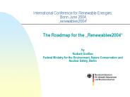 International Conference for Renewable Energies, Bonn June 2004, 