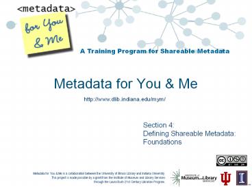 Metadata for You