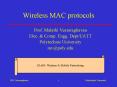 Wireless MAC protocols PowerPoint PPT Presentation