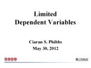 Limited Dependent Variables