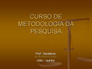 CURSO DE METODOLOGIA DA PESQUISA