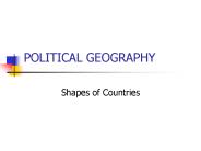 POLITICAL GEOGRAPHY