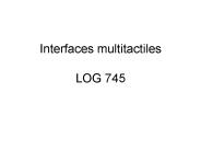 Interfaces multitactiles LOG 745
