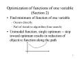 Optimization of functions of one variable (Section 2) PowerPoint PPT Presentation
