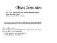 Object Orientation
