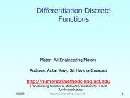 Differentiation-Discrete Functions