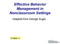 Effective Behavior Management in Nonclassroom Settings PowerPoint PPT Presentation