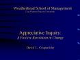 Appreciative Inquiry: A Positive Revolution in Change David L. Cooperrider PowerPoint PPT Presentation