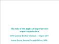 The role of the applicant experience in improving retention  SPA Seminar Northern Ireland - 12 April 2011 Annie Doyle, Senior Project Officer, SPA PowerPoint PPT Presentation