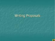 Writing Proposals