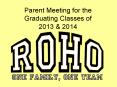 Parent Meeting for the Graduating Classes of 2013 PowerPoint PPT Presentation