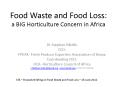 Food Waste and Food Loss: a BIG Horticulture Concern in Africa PowerPoint PPT Presentation