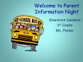 Welcome to Parent Information Night PowerPoint PPT Presentation