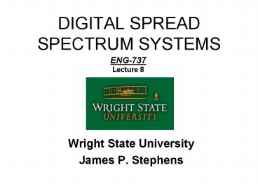 DIGITAL SPREAD SPECTRUM SYSTEMS
