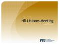 HR Liaisons Meeting PowerPoint PPT Presentation