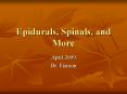 Epidurals, Spinals, and More PowerPoint PPT Presentation