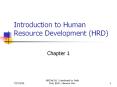 Introduction to Human Resource Development (HRD) PowerPoint PPT Presentation