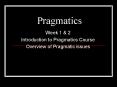 Pragmatics PowerPoint PPT Presentation
